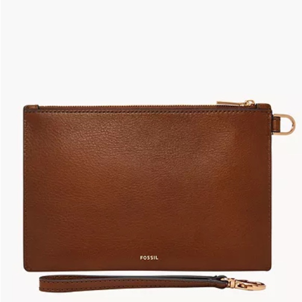 Fossil Tan Leather Clutch SLG1557200